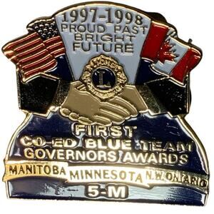 1998 Lions Club Int. First Co-Ed Blue Team Governors Award, 5-M Manitoba N.W. MN